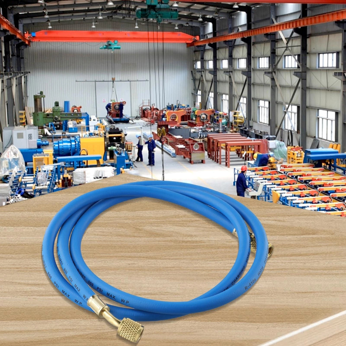 4 Refrigeration Charging Hoses for 92Ft (800PSI, Wear Resistant Rubber)
