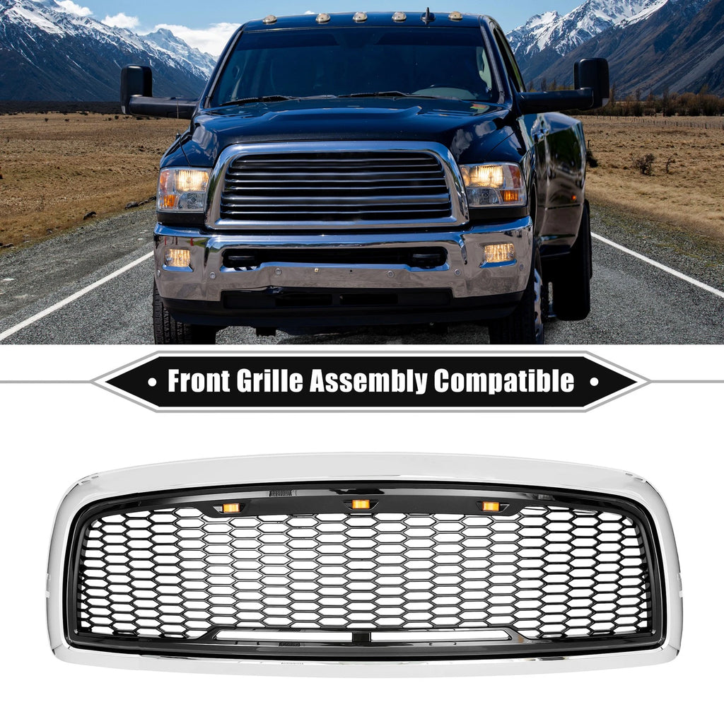 Front Grille Assembly with LED Lights for Dodge
