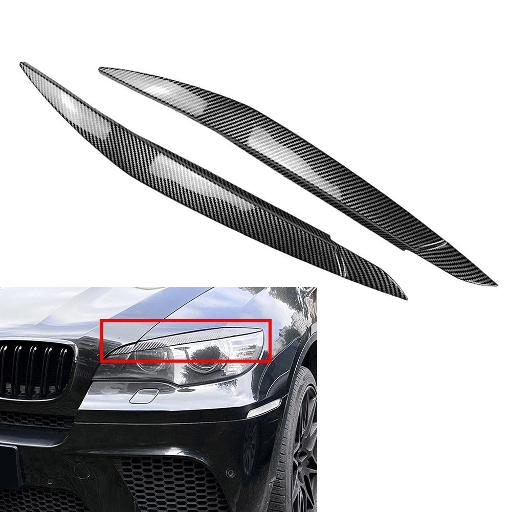 Headlight Eyebrow Trim for BMW X6 E71 E72 X6M X5M E70 (2008–2019)