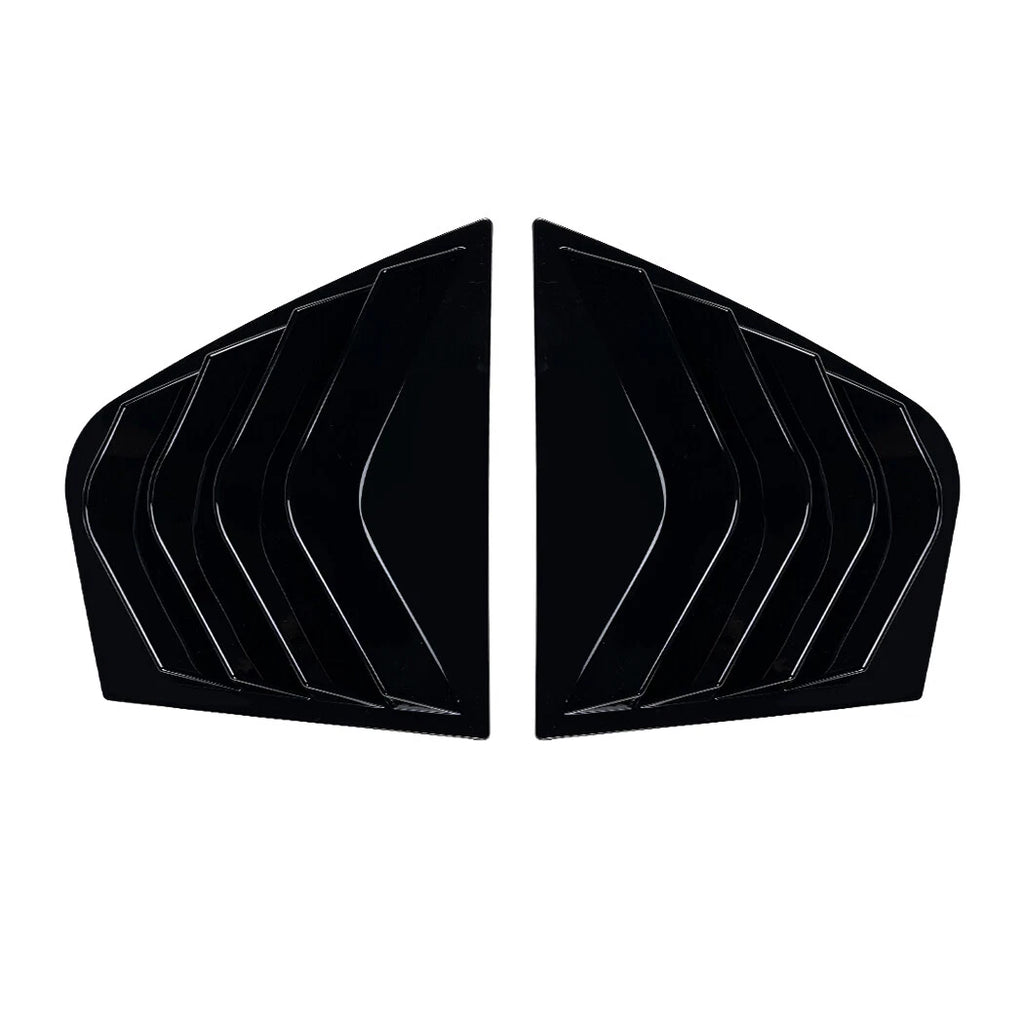 Gloss Black Rear Window Quarter Glass Vent Louver Cover for KIA Stinger (2017–2023)