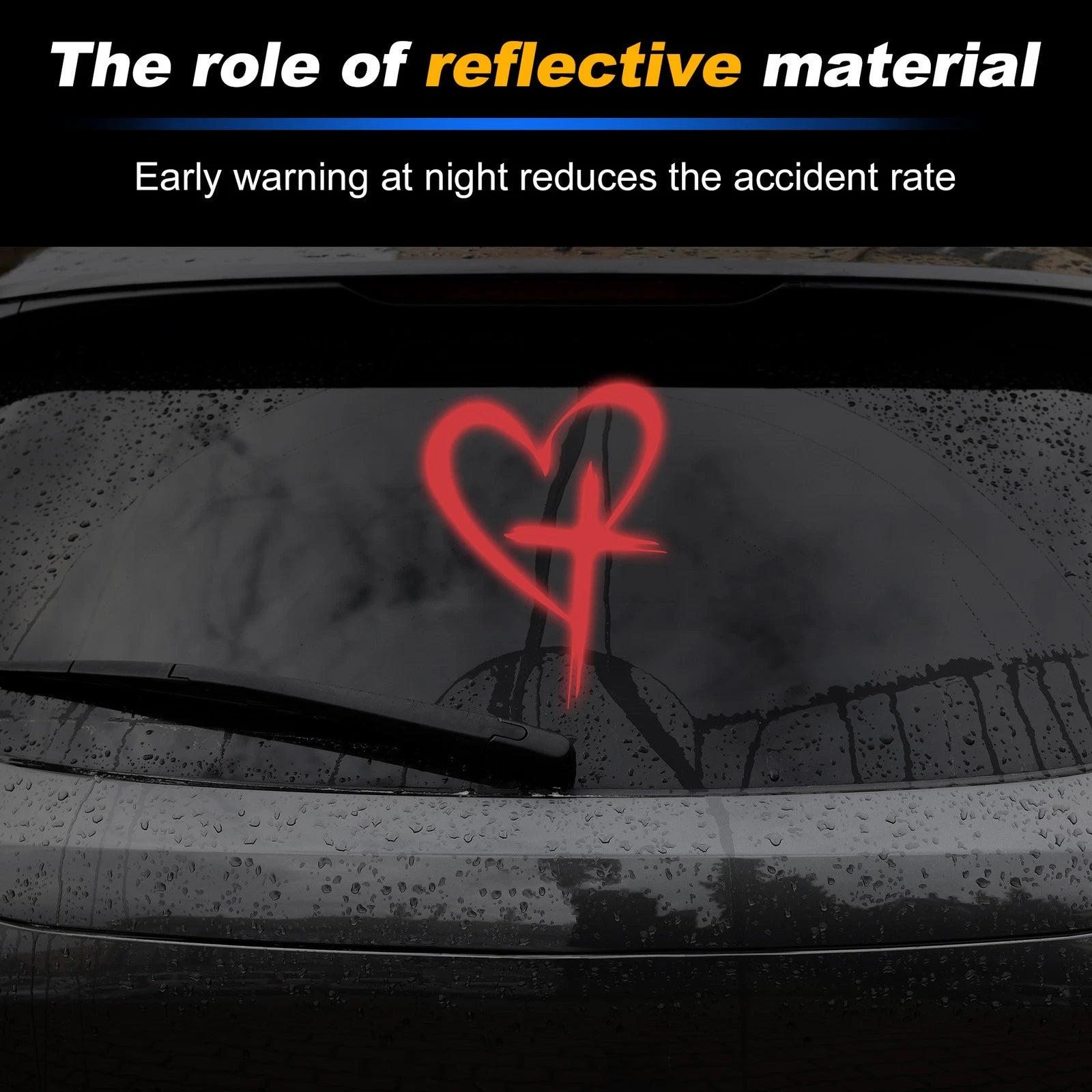 Reflective Bumper Decal for - Red Cross