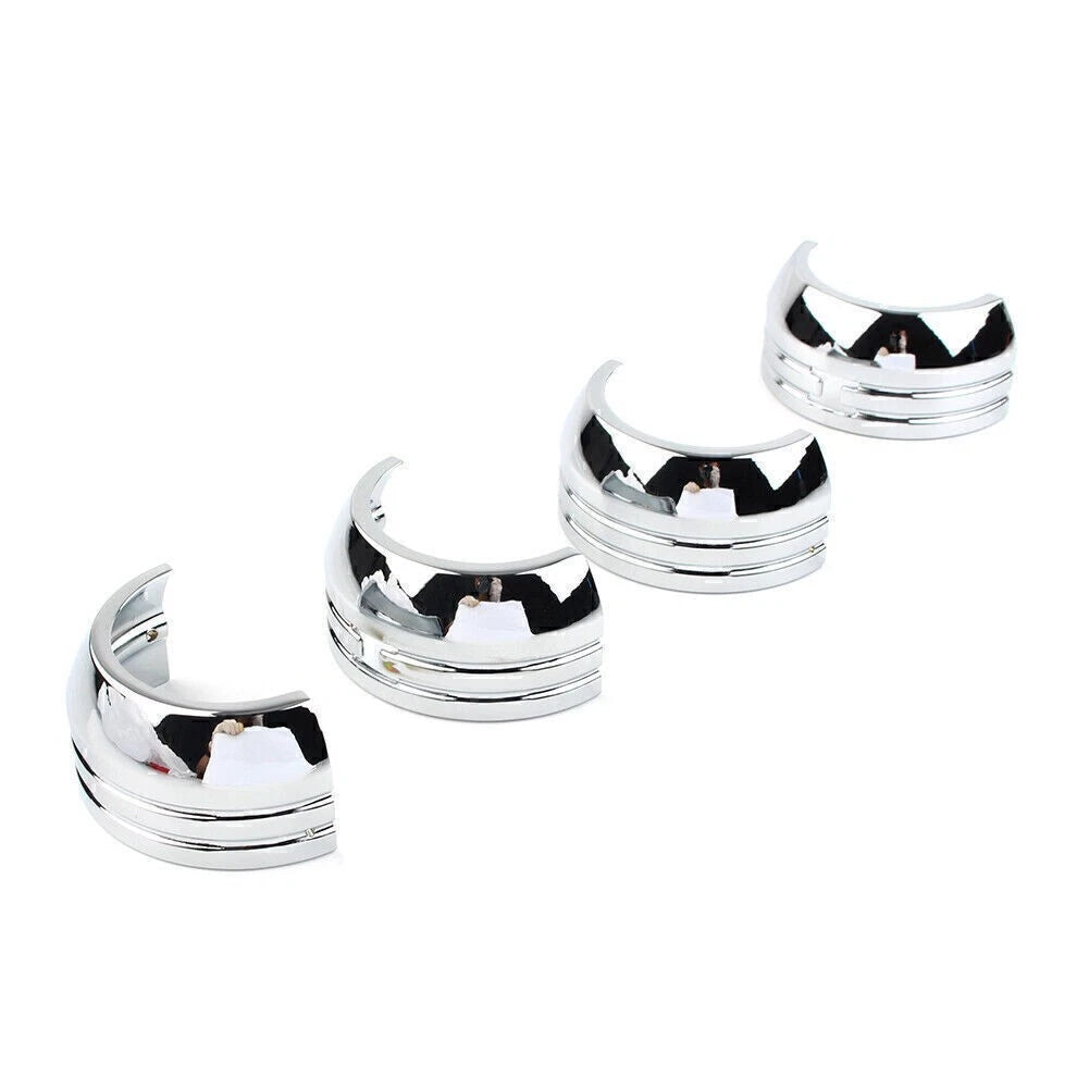 Set of 2 Chrome Fork Boot Covers for Harley Davidson FXD (2006–2017)
