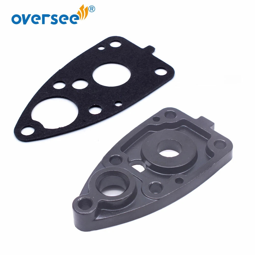 Water Pump Plate + Packin for Yamaha Outboard 4-5HP (6E0-45321-01-5B, 6E0-45315-A0)
