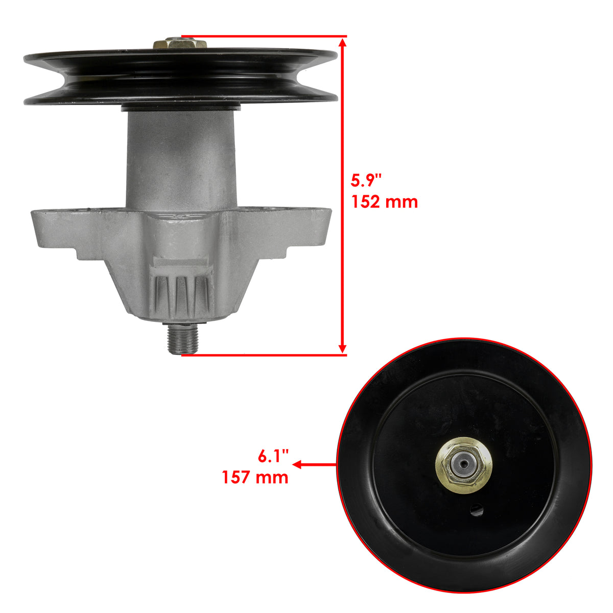 Deck Spindle with Pulleys Replacement for Cub Cadet 42 Inch (2014–2019)