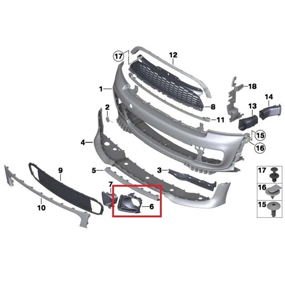 Fog Light Cover for BMW Mini R55 R56 R57 (2007–2013)