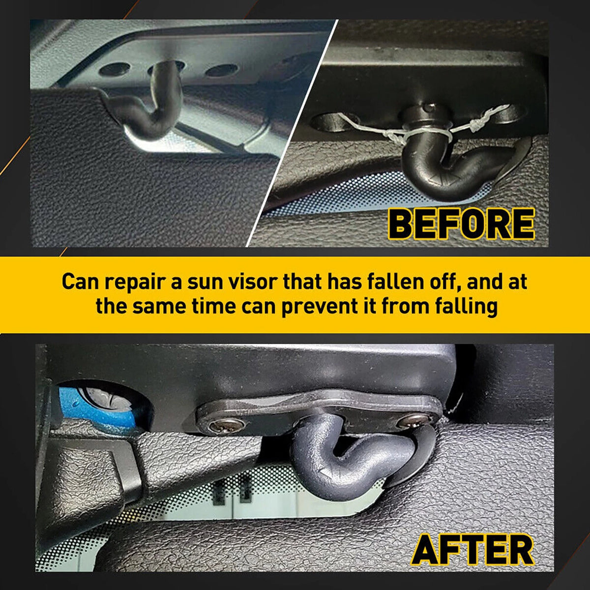 2Pcs Sun Visor Clips for Jeep Wrangler JK JL JT (2018–Present)