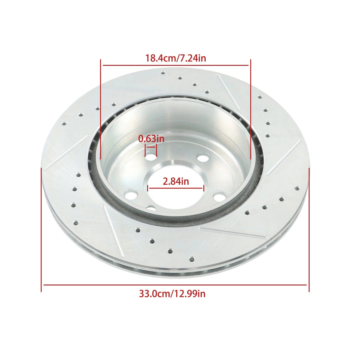 Rear Drilled Brake Rotor & Brake Pad for BMW ActiveHybrid 5 (2012–2016)