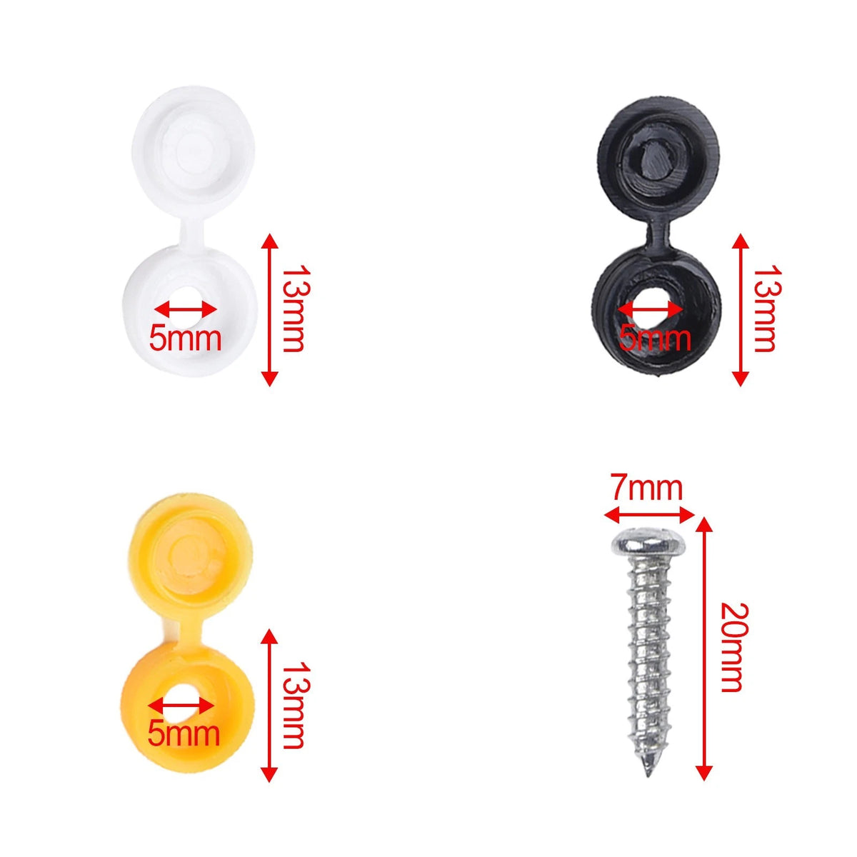 Stylish Plate Screws and Hinged Covers for Car