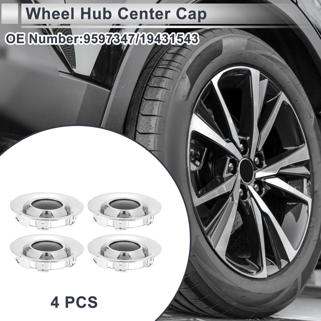 Wheel Hub Center Cap Silver Tone Replacement for Chevy Avalanche 1500 (2009–2013)