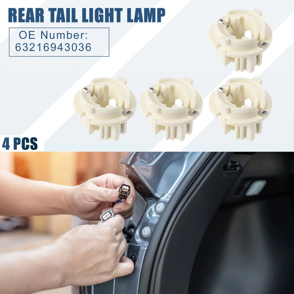 Tail Light Bulb Socket Holder for BMW X5 3 Series 7 Series (Set of 4) (E53)