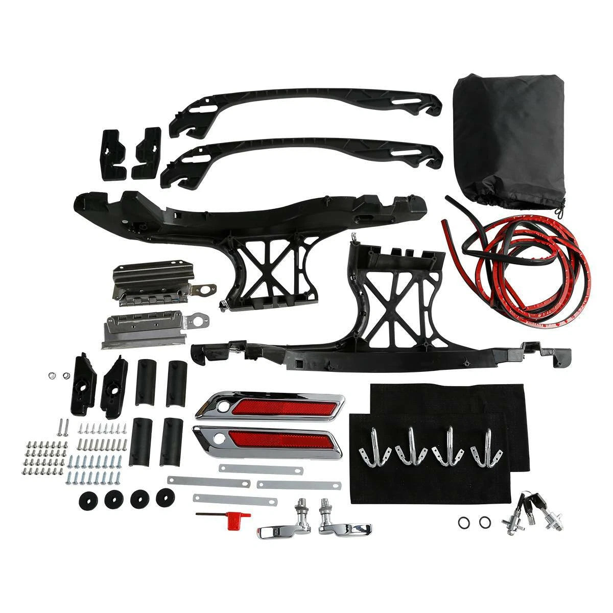 4'' Extended Hard Saddlebag for Harley Touring (1993–2013)