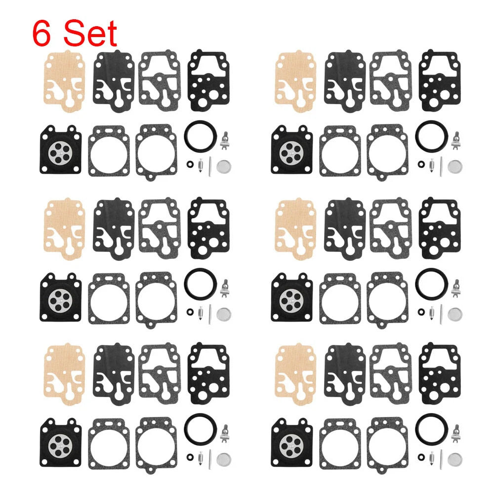 Set of 6 Carburetor Carb Kits for Honda Husqvarna Echo Walbro K20-WYJ D20-WYJ K10-WYB