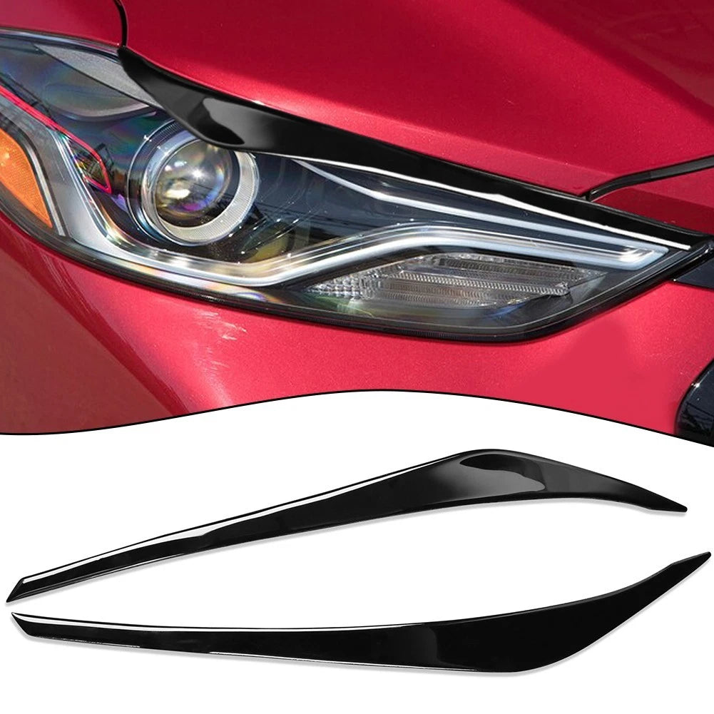 Headlight Brow Trims for Hyundai Elantra (2016–2018) - Sleek Black