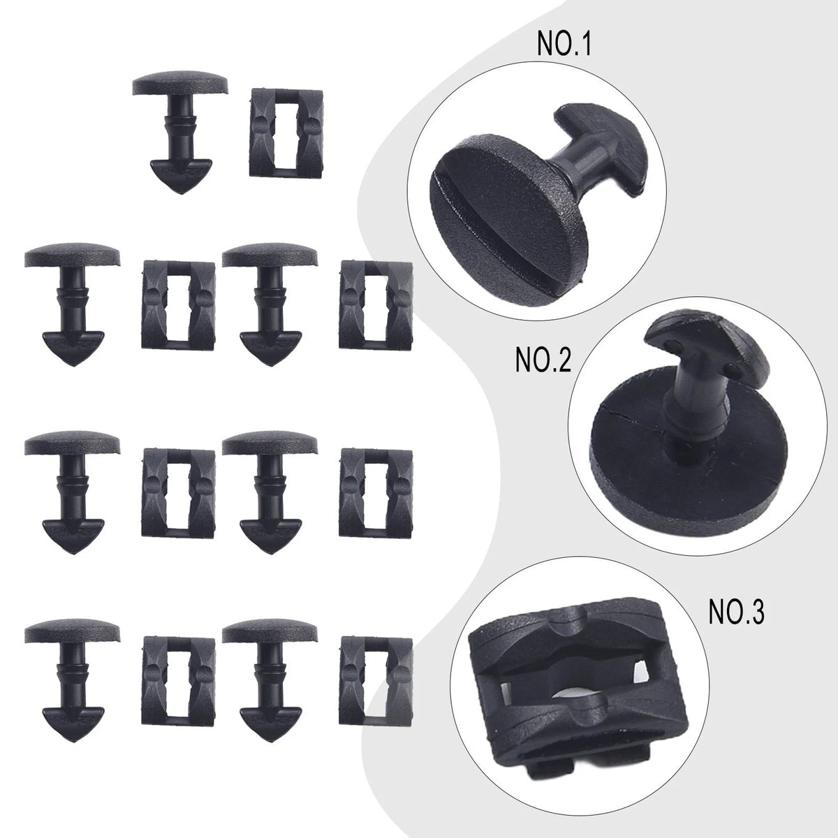 14pc Fitting & Docking Clips for Discovery 3 Tow Eye Cover