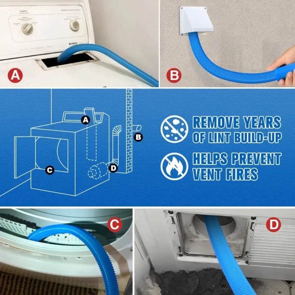 Vacuum Dryer Vent Cleaner Kit for Vent Cleaning (2010–2023)