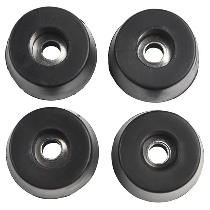 Set of 4 Rubber Table Feet 19mm Height 33mm Round