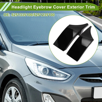 Headlight Eyebrow Eyelid Cover for FJ Cruiser (2007–2021) - Black