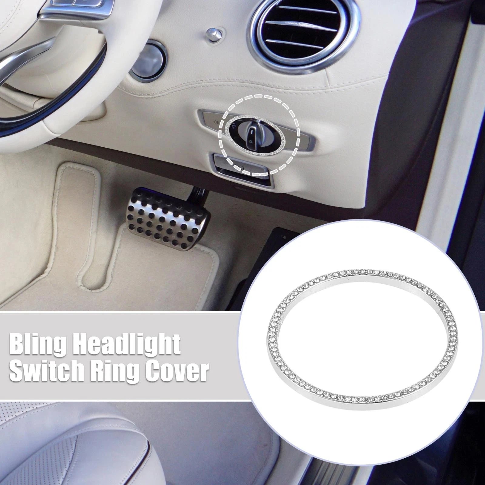 Headlight Switch Ring Cover Replacement for Mercedes-Benz C250 GLK300 (2010–2015)