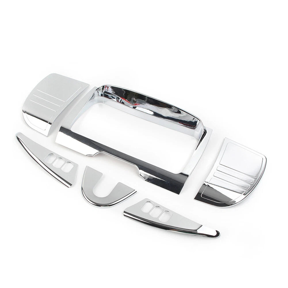 Tri Line Gauge Stereo Accent Set For Harley Touring Electra Glide 2014-22 Chrome