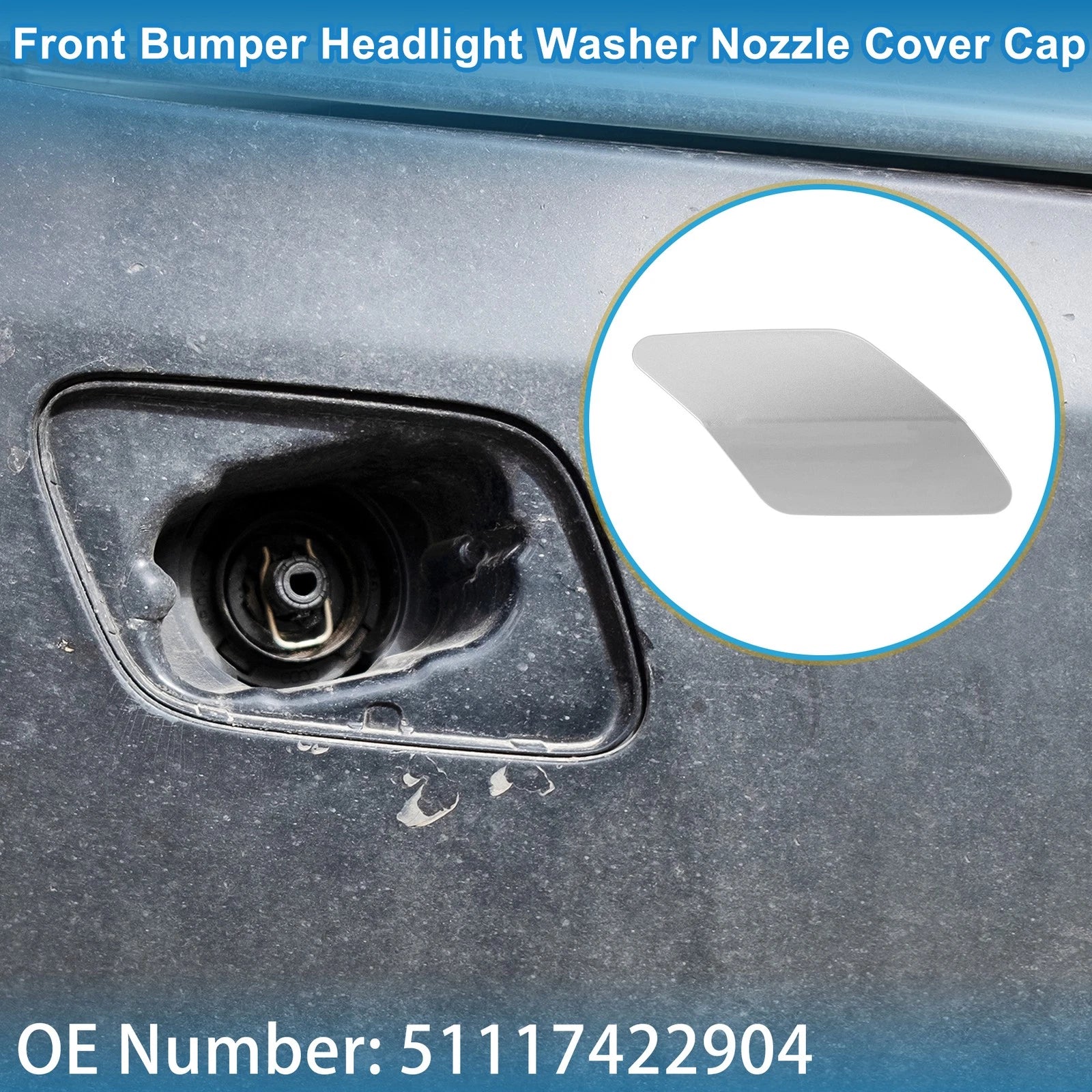 Front Right Washer Nozzle Cover Cap Replacement for BMW X6 (2015–2019)