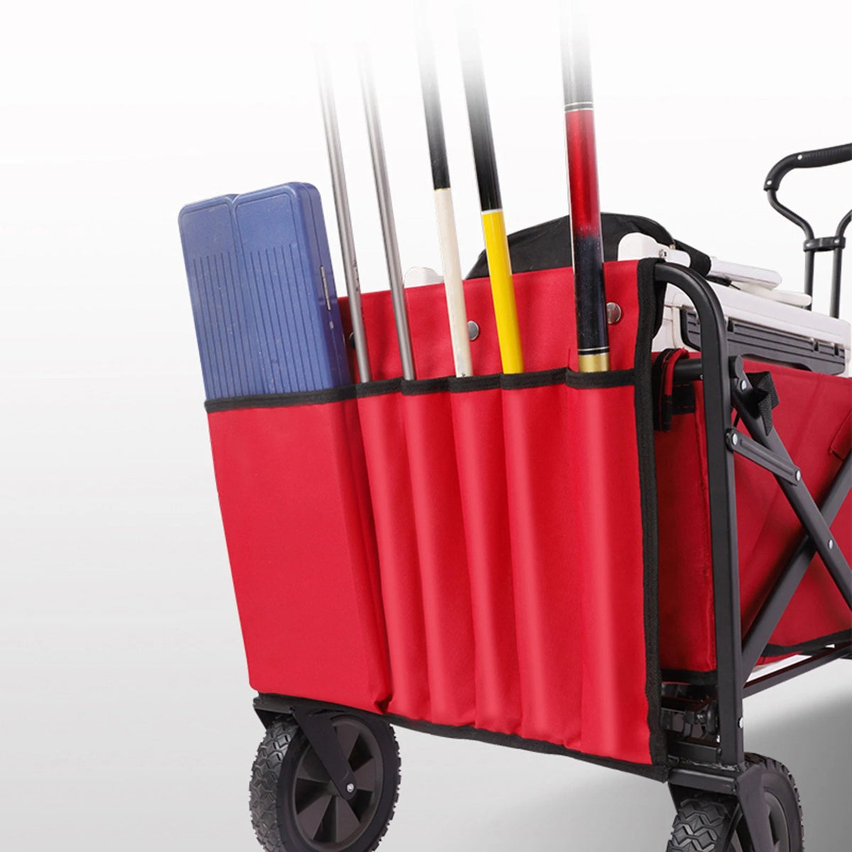 Fishing Rod Holder Bag for Folding Wagon Camping Trolley Cart