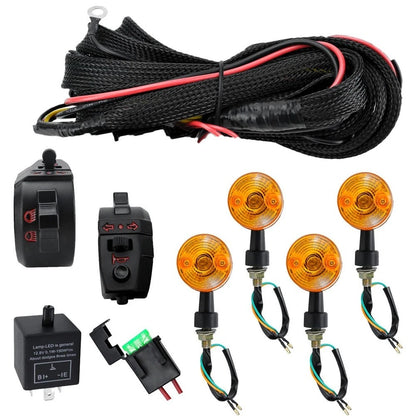 12 Volt Turn Signal Kit for ATV Motorcycle with Amber LED