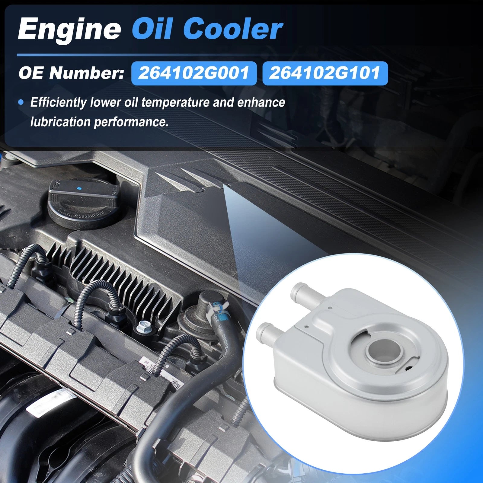 Engine Oil Cooler Replacement for Kia Optima Sorento 2016-2020 Hyundai Tucson