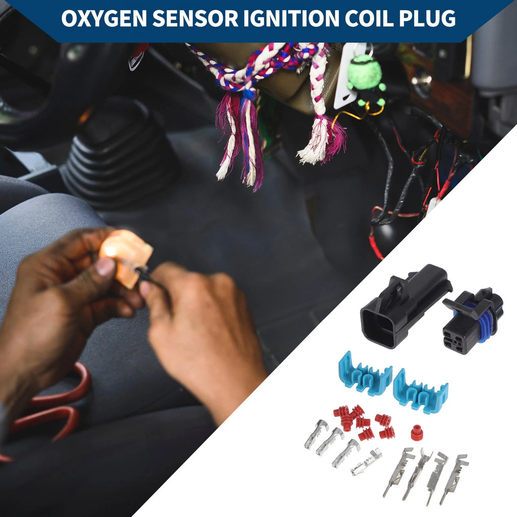 4 Pin Oxygen Sensor Ignition Coil Plug for Chevy (1 Set) Beige (1–1)