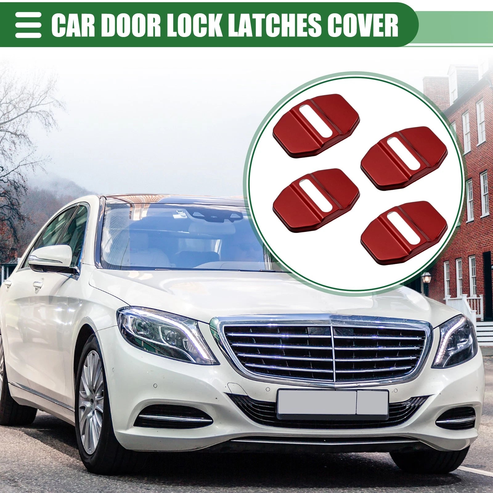 4 Pcs Door Latch Lock Cover Protector for Mercedes AMG GLC (2016–2022)