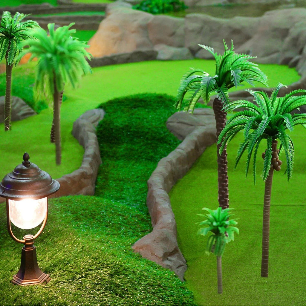 10pcs Miniature Palm Trees for Dioramas and Landscape Scenery