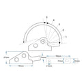 Ratchet Sofa Hinge for Adjustable Folding Mechanism (5 Level, 180 Degree)