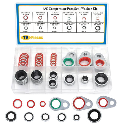 76 PCS Air Conditioning Seal Washer Kit for Compressor Applications