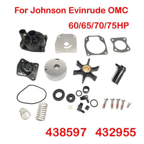 Johnson Evinrude 60 65 70 75 HP Water Pump Impeller Kit 18-3389 432955 438597