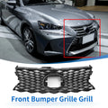 Front Upper Hood Bumper Grille Grill for Lexus IS300 (2018–2021) Black