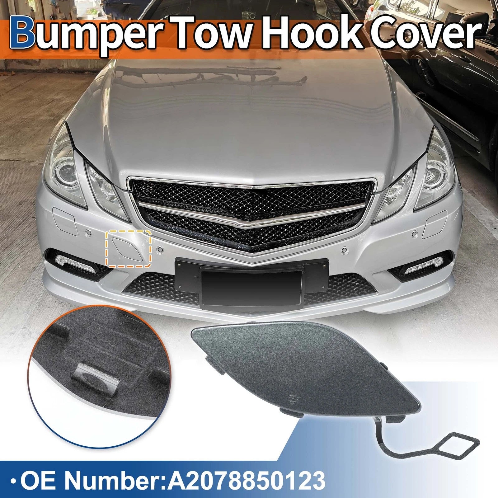Front Tow Hook Cover Replacement for Mercedes-Benz E350 W212 (2010–2014)