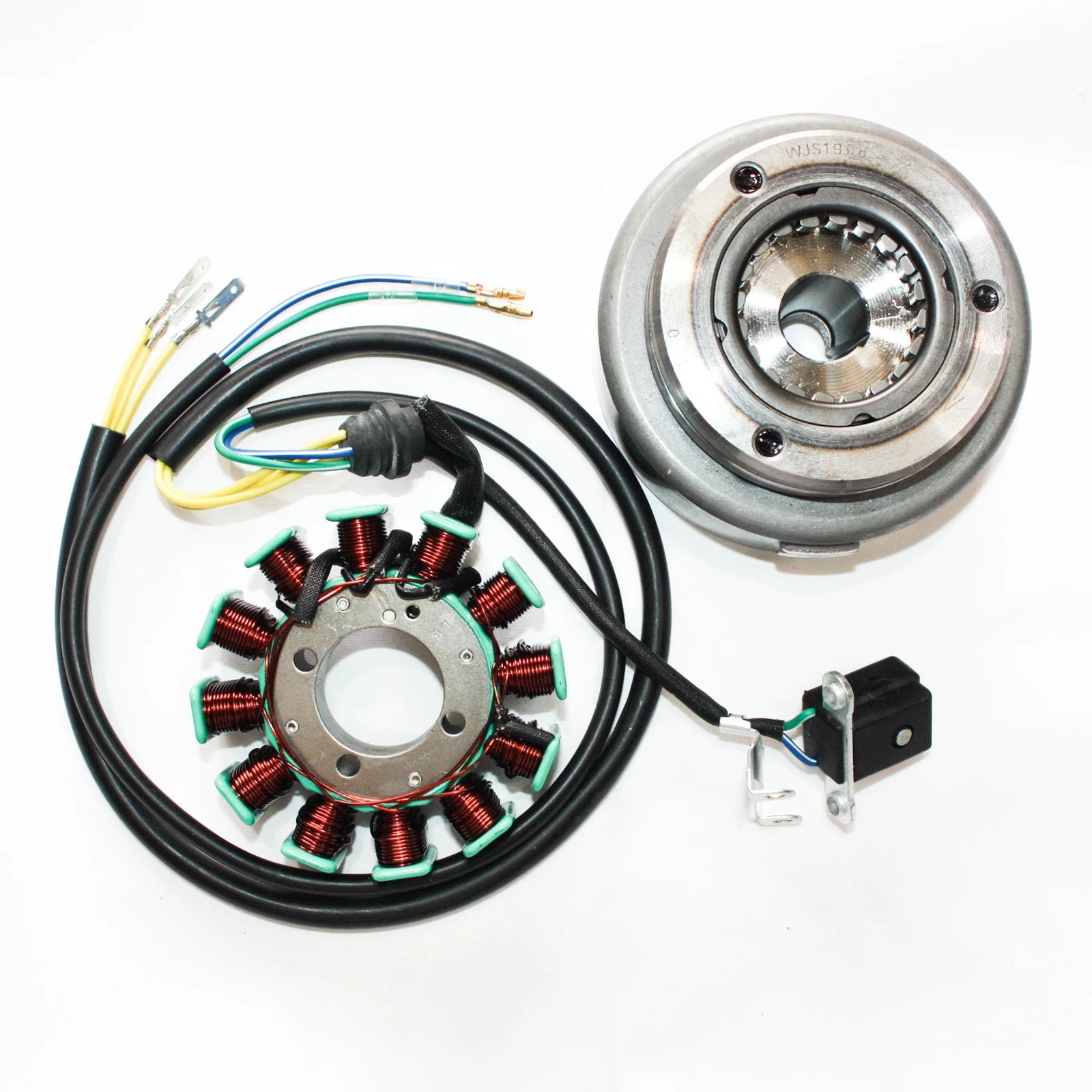 12 Pole Magneto Stator Roller Flywheel for 200cc 250cc Engine PIT Quad ATV