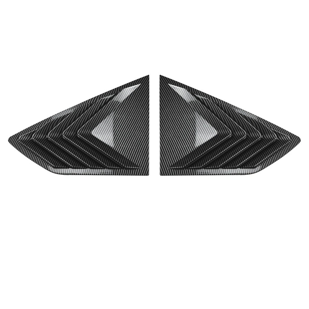 Pair Carbon Look Rear Window Quarter Glass Louver Cover for BMW X6 (2019–2025)