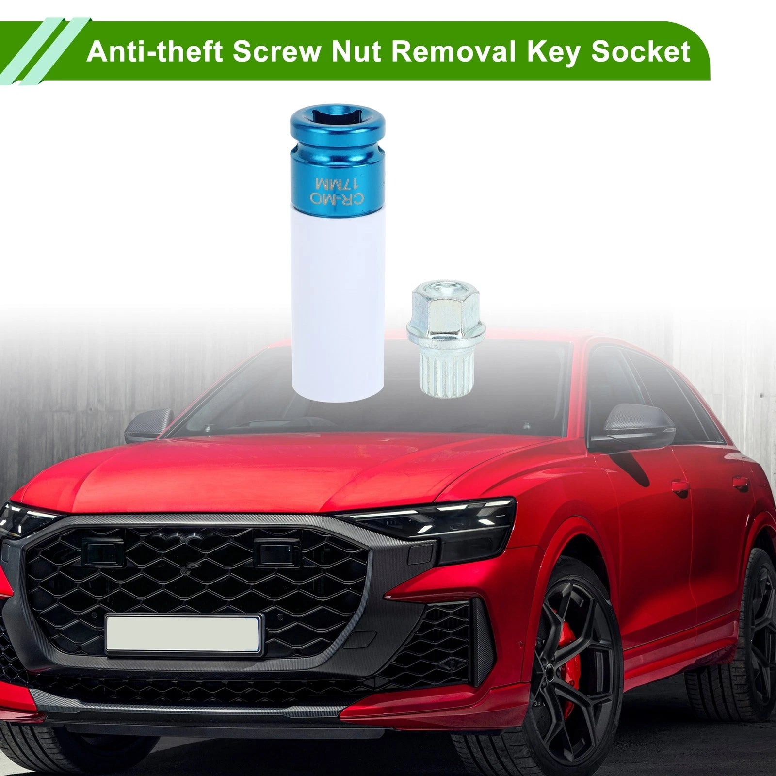 Wheel Lock Lug Nut Key Socket 7 19PT Replacement for Audi VW (2005–2015)