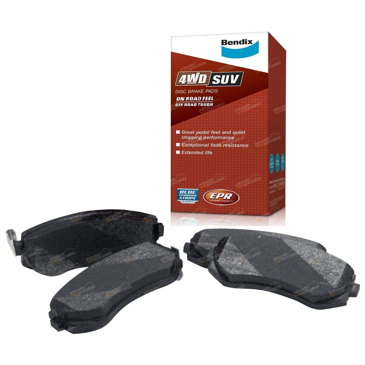 Set of 4 Bendix Front Disc Brake Pads for Nissan Cefiro (1990–1992)