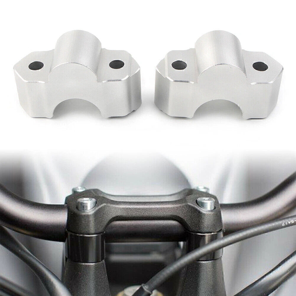 22mm Handlebar Riser Mount Clamps for Kawasaki Versys 1000 (2015–2018) Chrome