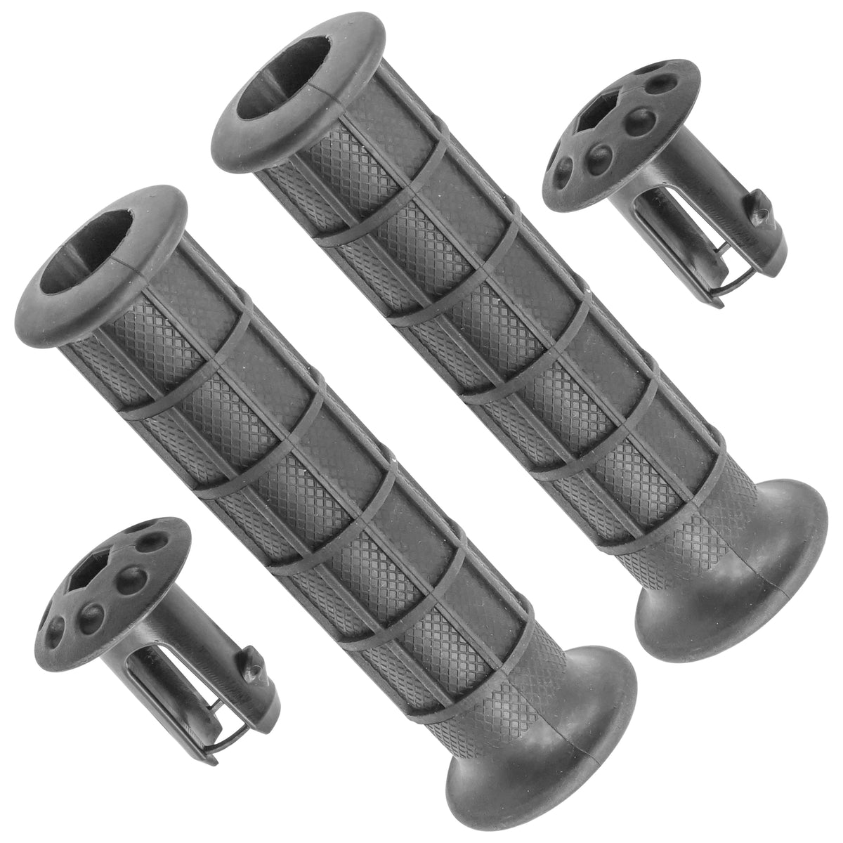 Caltric Handlebar Grips w Grip Ends for Honda Rincon TRX680 (2008–2021)