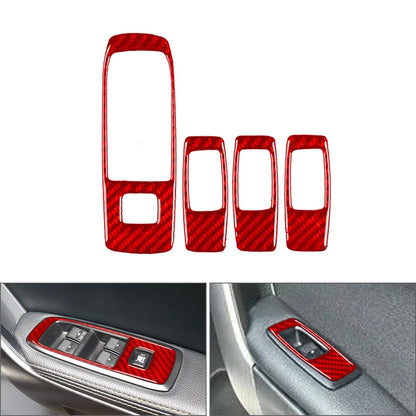 Carbon Fiber Window Lift Switch Panel Cover Trim for Ford Ranger (2019–2022)