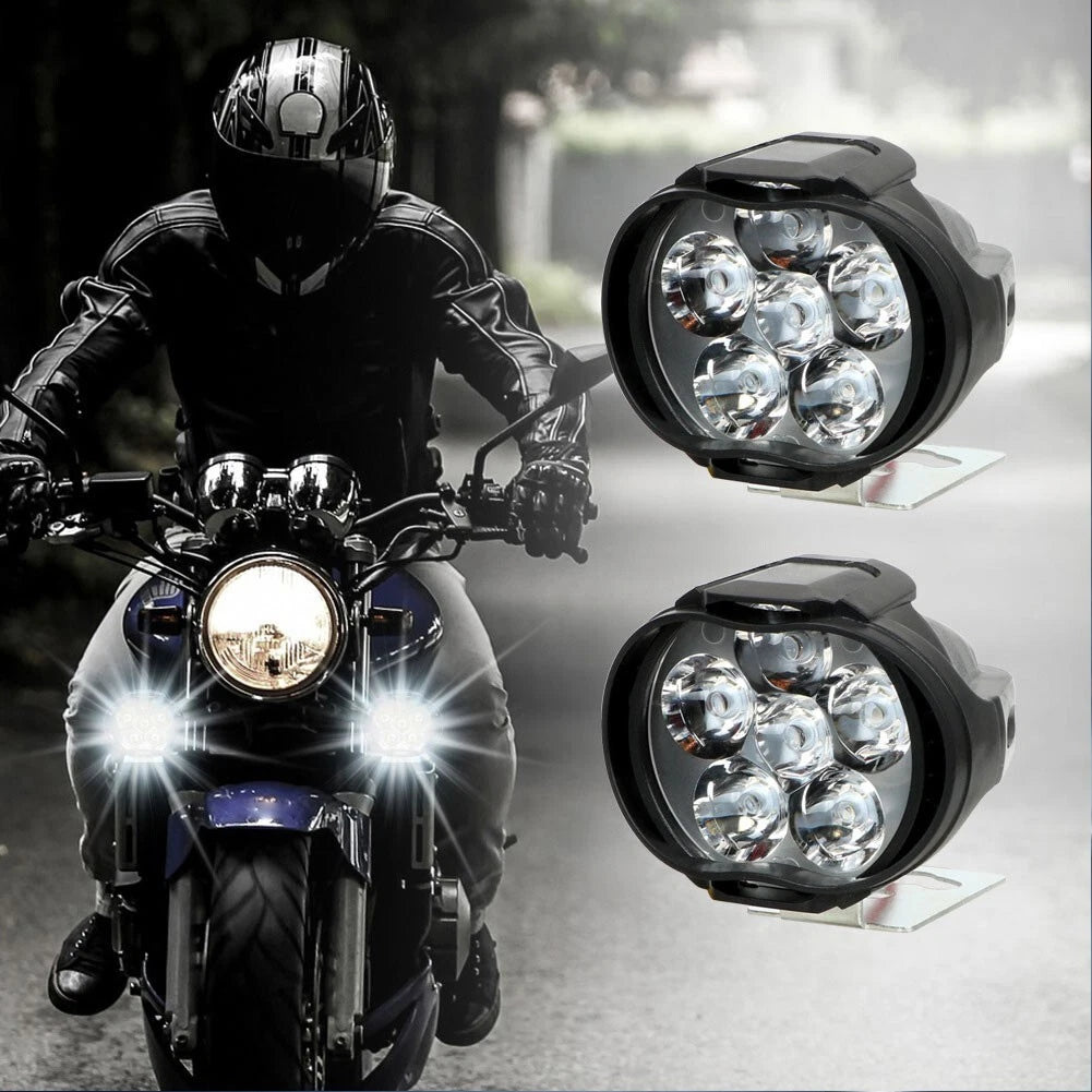 2X 6LED Front Head Lamp Headlight for ATV UTV (12V 10W)