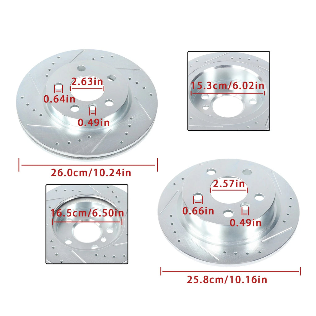 Brake Rotor and Pad Kit for Mini Cooper (2015–2016)