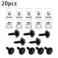 Set of 20 Black & Silver Chassis Guard Screws for Car Dashboard Panel