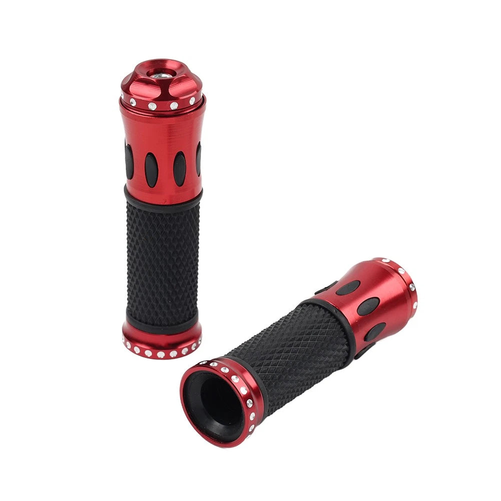 7/8" Handlebar Grips for Honda Yamaha Suzuki (Red)