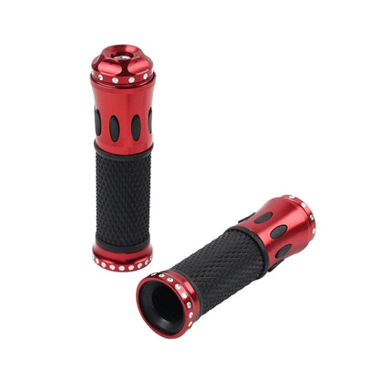 7/8" Handlebar Grips for Honda Yamaha Suzuki (Red)