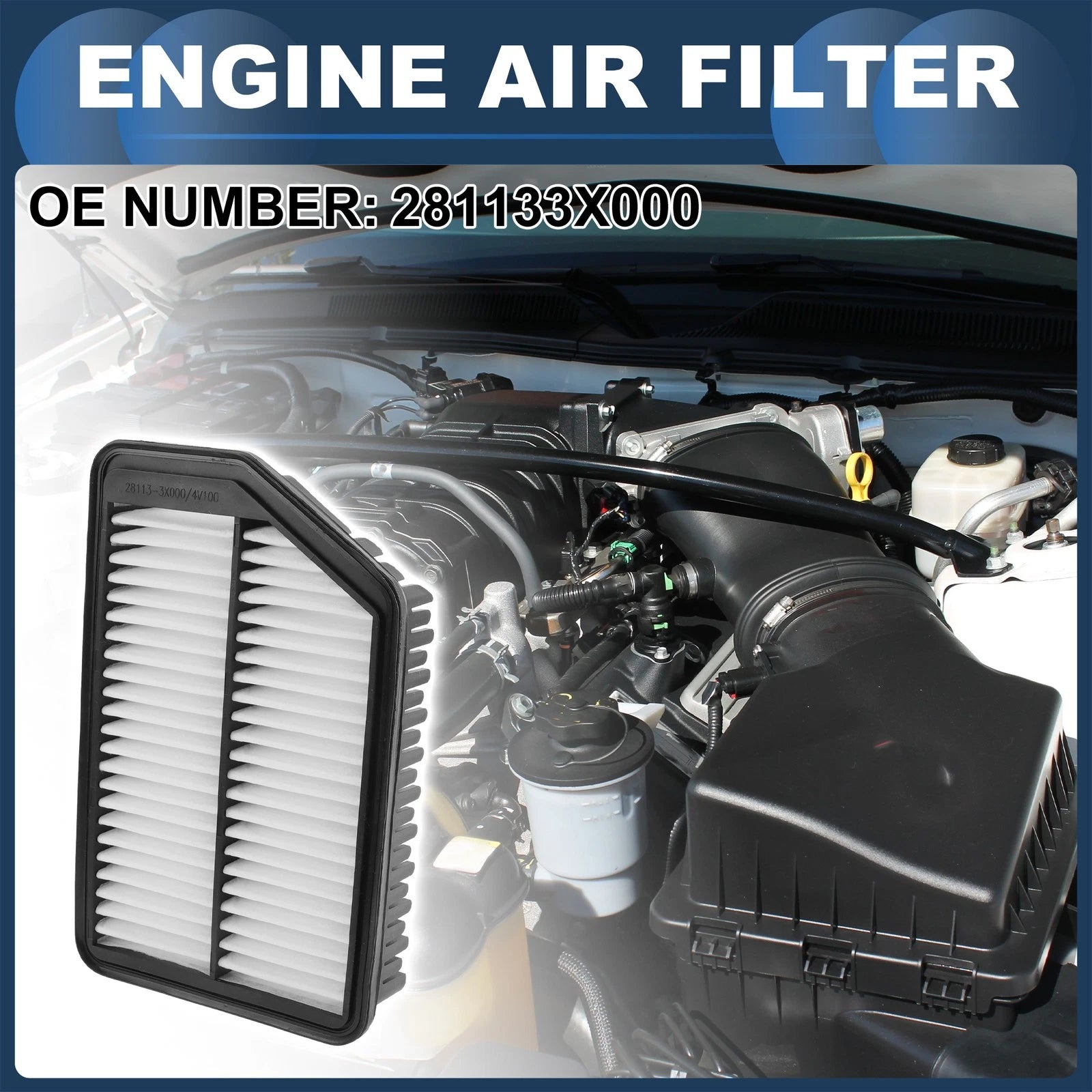 Engine Air Filter Replacement for Hyundai Elantra 1.8L 2.0L (2011–2016)