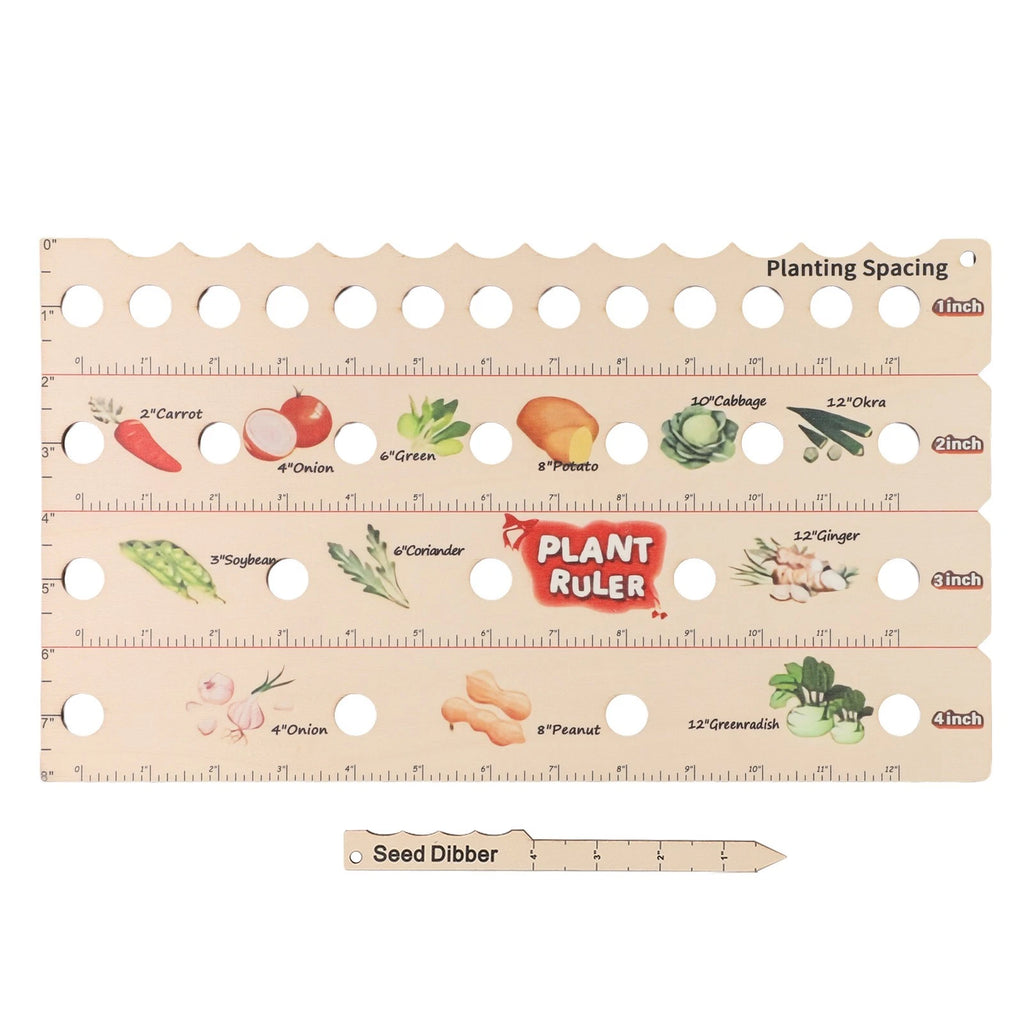 Wooden Plant Ruler Gardening Tool Set