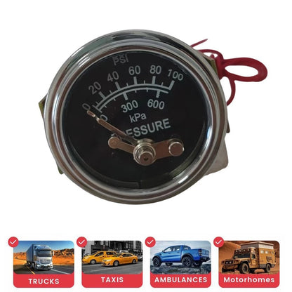 Chrome-Plated Engine Oil Gauge for Vehicles